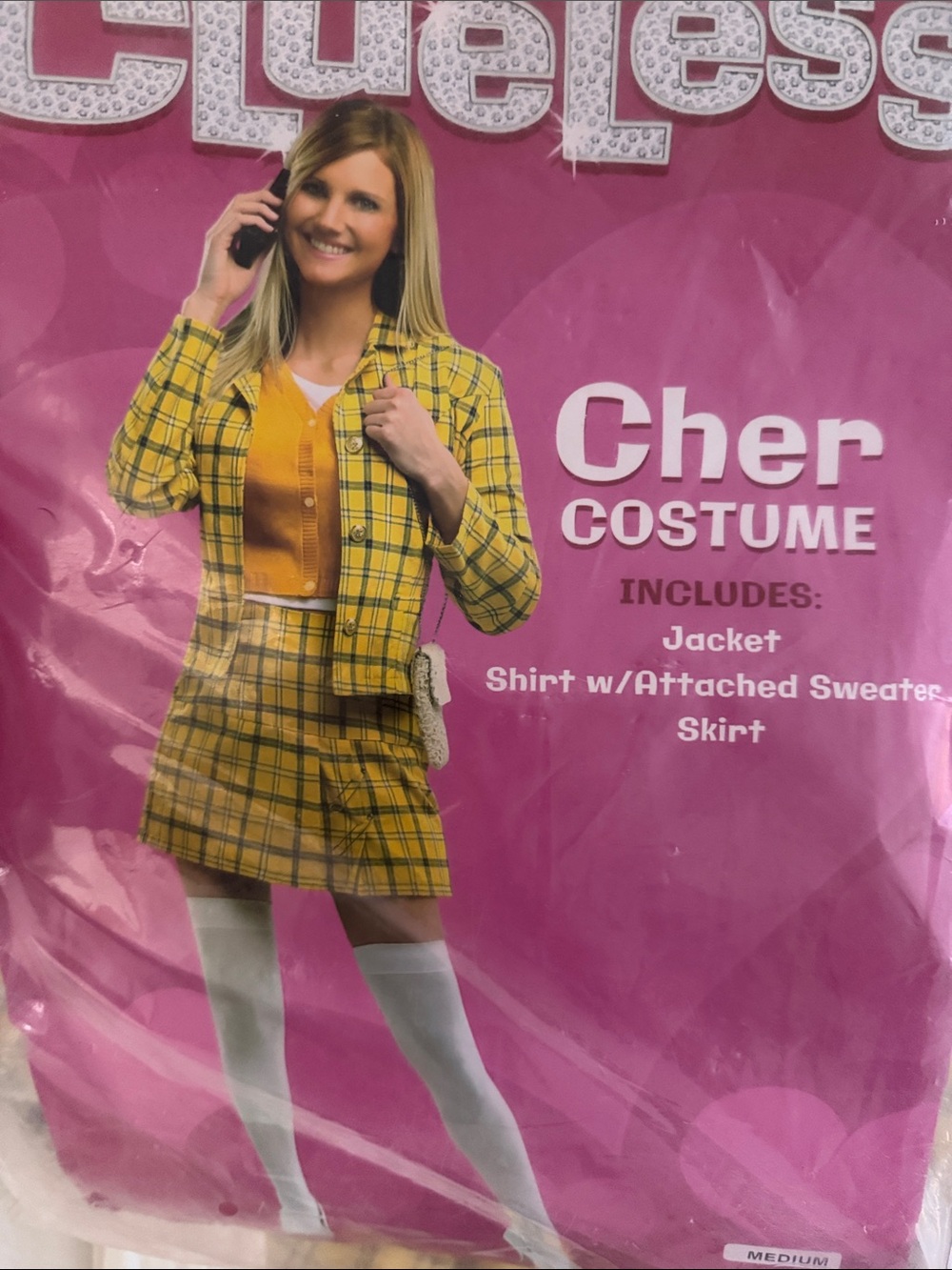 Guess Girls Yellow Plaid Cher Costume with Mustard Top